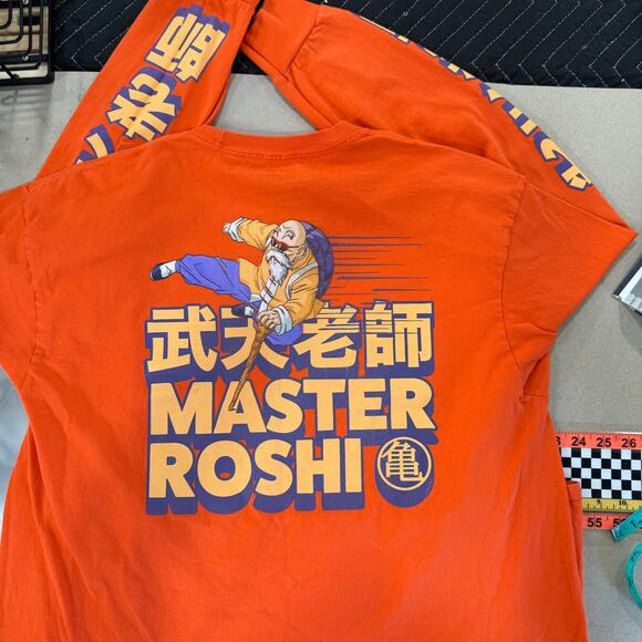 Dragon Ball Z Master ROSHI XL Long sleeve Henley shirt Crunchyroll - Picture 1 of 5